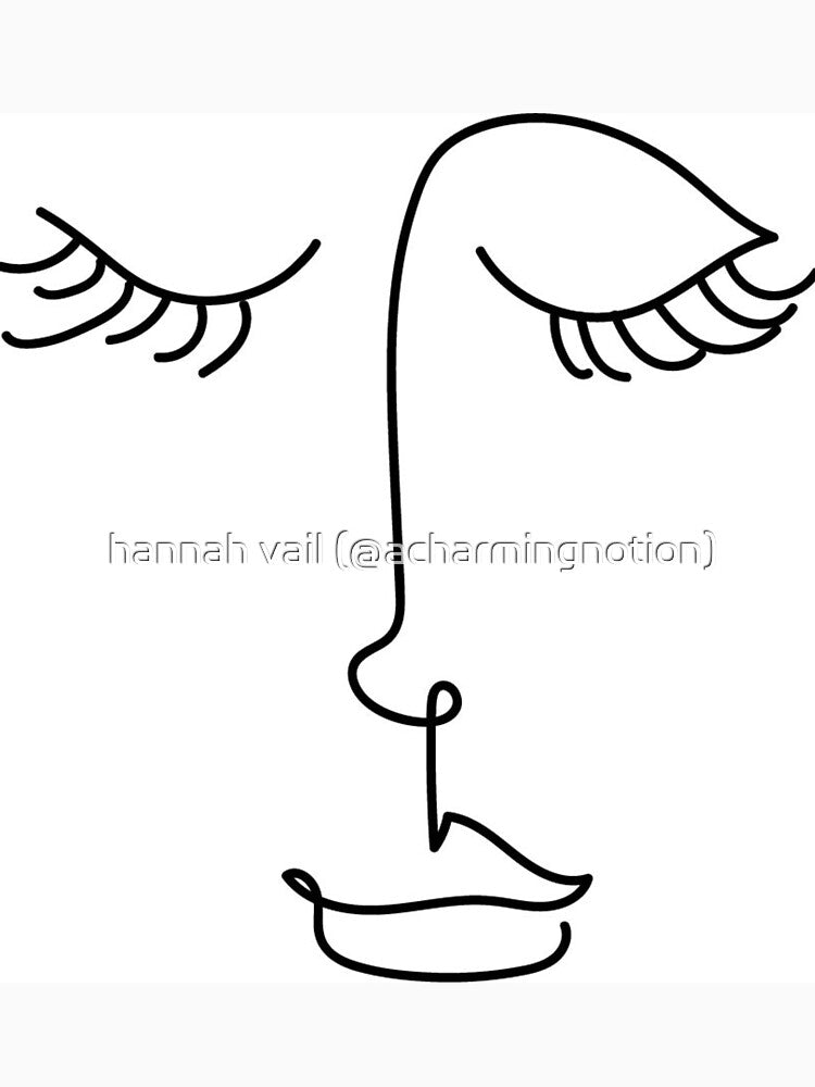 Minimalist Art | One Line Face by hannah vail (@acharmingnotion)