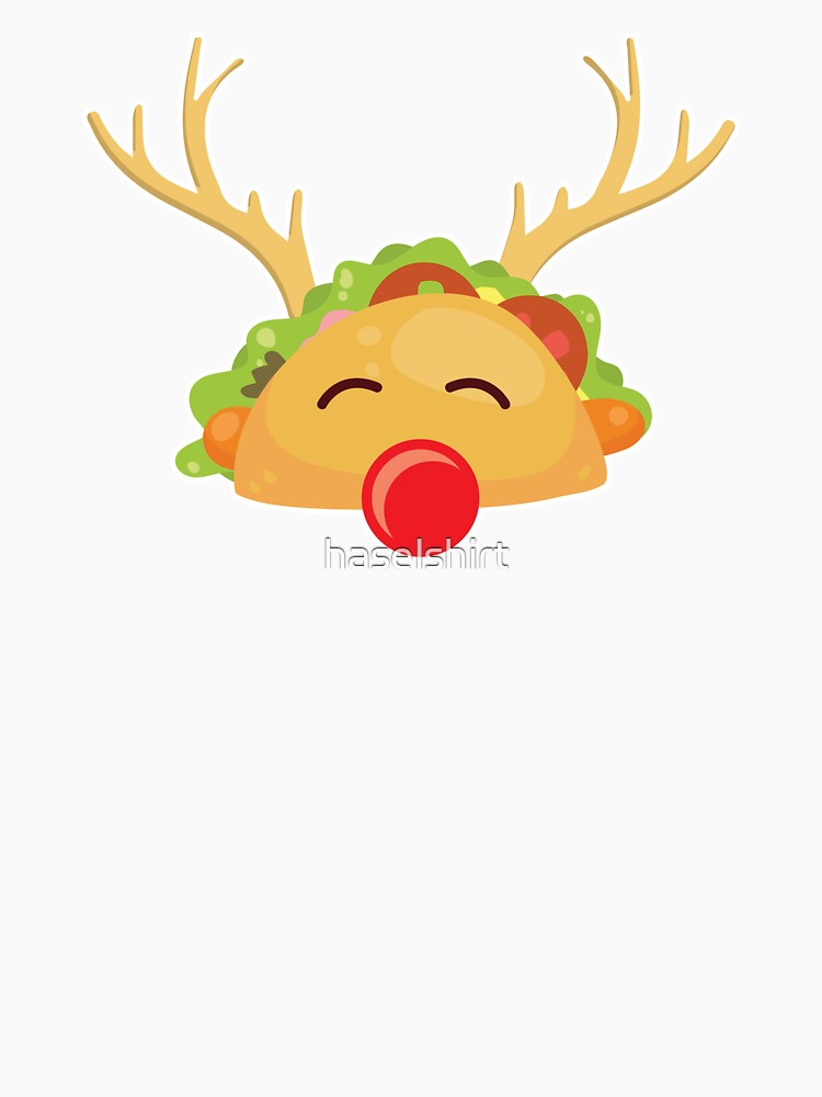 Santa Taco Reindeer Christmas Xmas Holiday Gift by haselshirt Unisex , , , Long Sleeve Tee