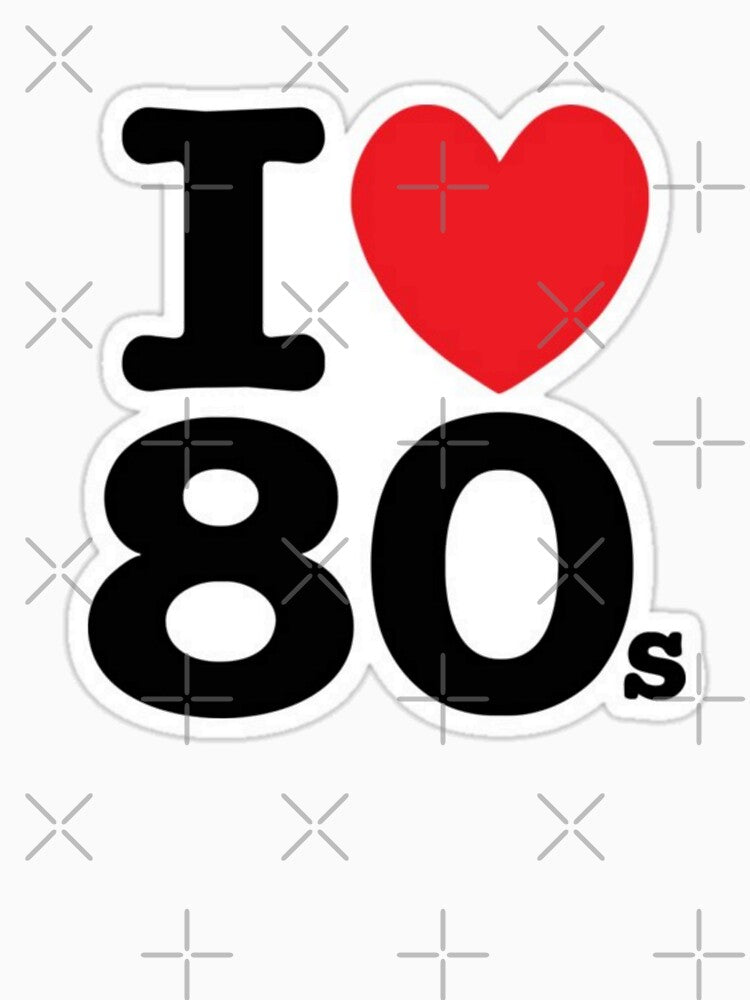 I love 80s vintage theme by Combatente Unisex , , , Long Sleeve Tee