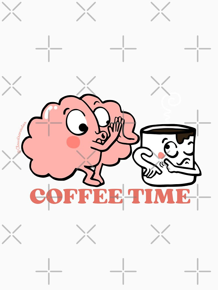 Coffee Time for my Brain by Claustronautas Unisex , , , Long Sleeve Tee