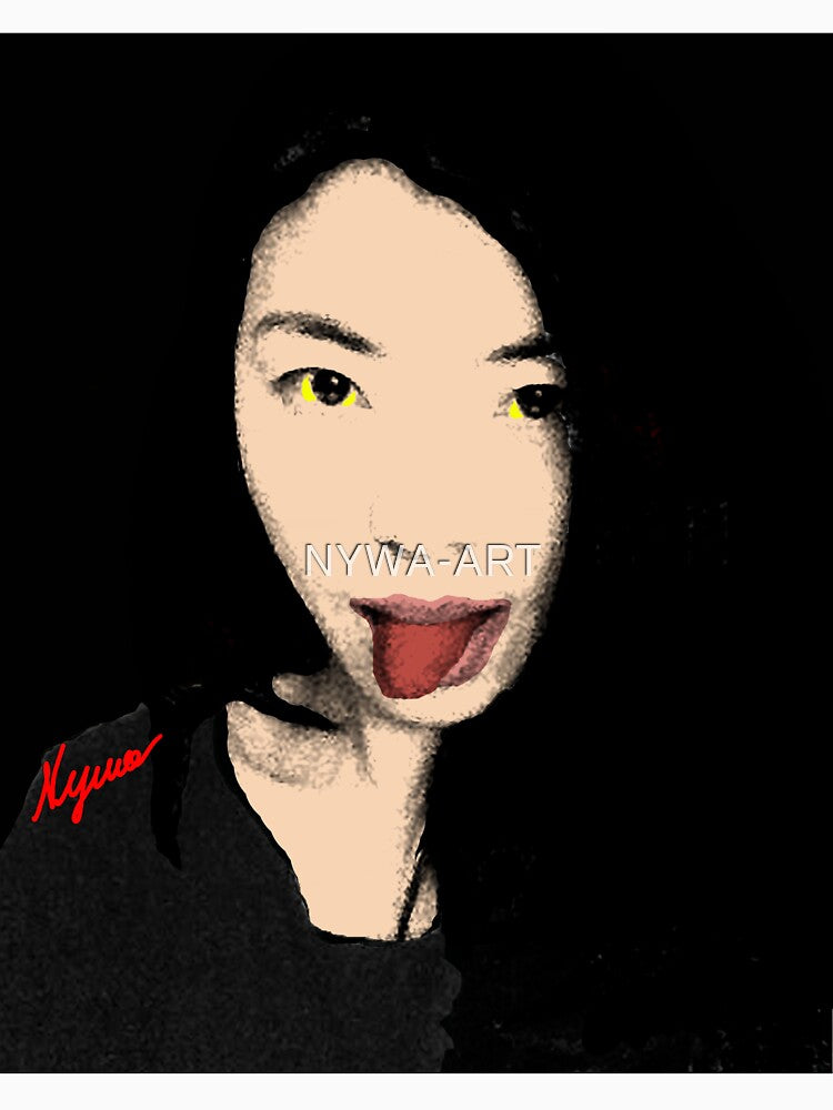 FUNNY GIRL - Pop art tongue by NYWA-ART Unisex , , , Long Sleeve Tee