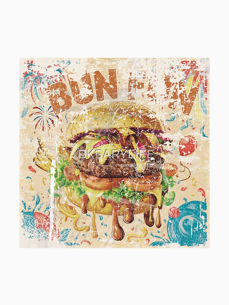 vintage style special burger day art with dirty effects by BKSARYLIFE Unisex , , , Long Sleeve Tee