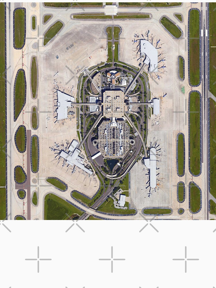 Airport from top view by Lefteris Betsis Unisex , , , Long Sleeve Tee