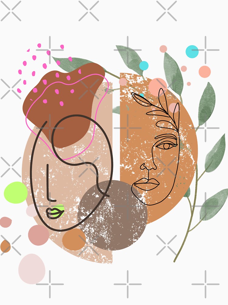 Boho Style Two Woman Face by ARTCLAYSTO