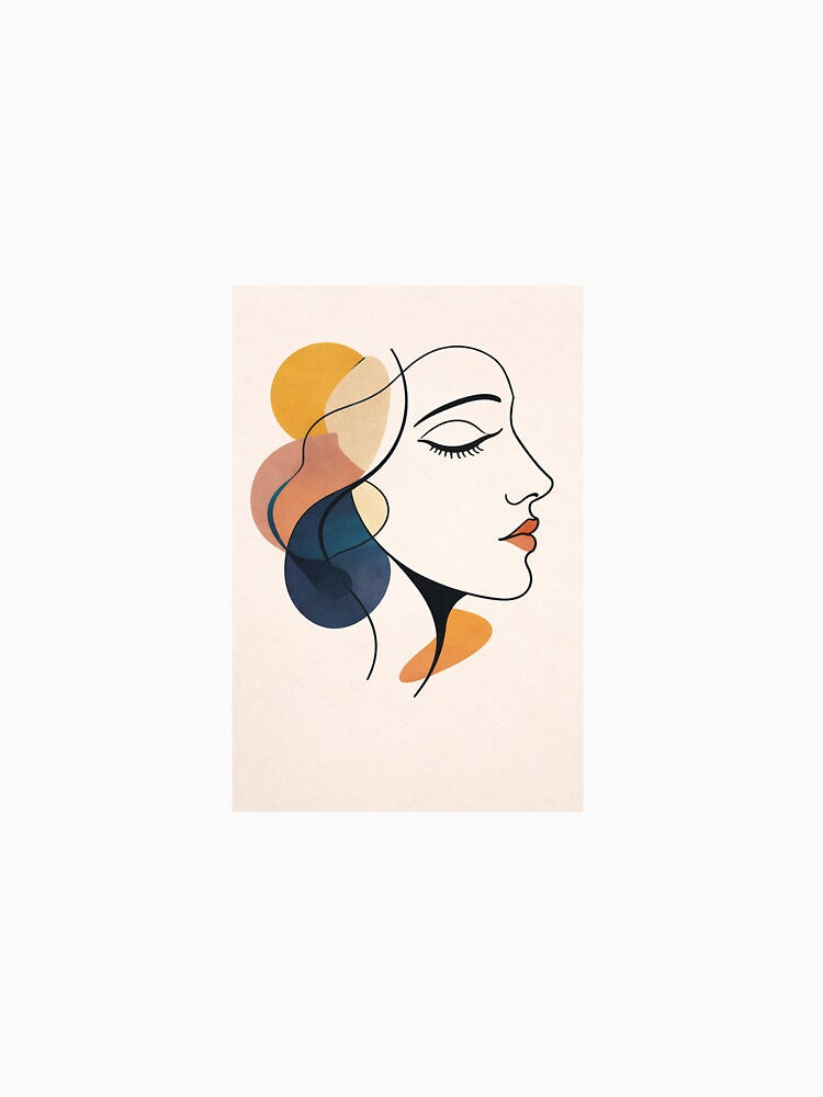 Minimalist Line Art Woman Face by S-A-KDesign
