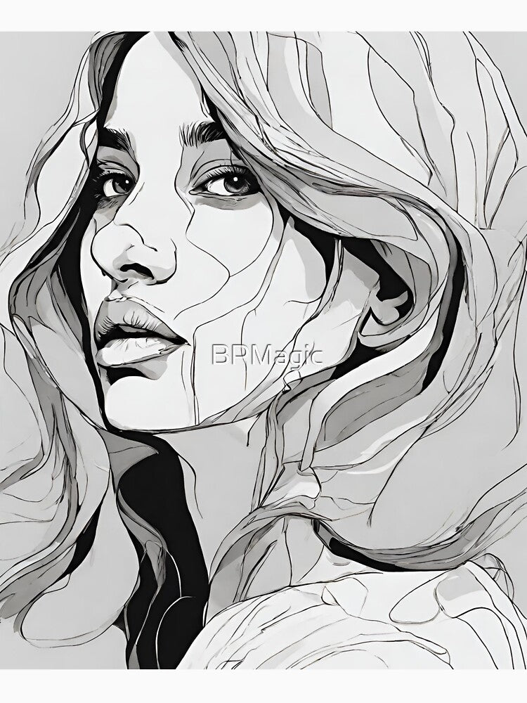 Julia, Lineart Wallart by BPMagic