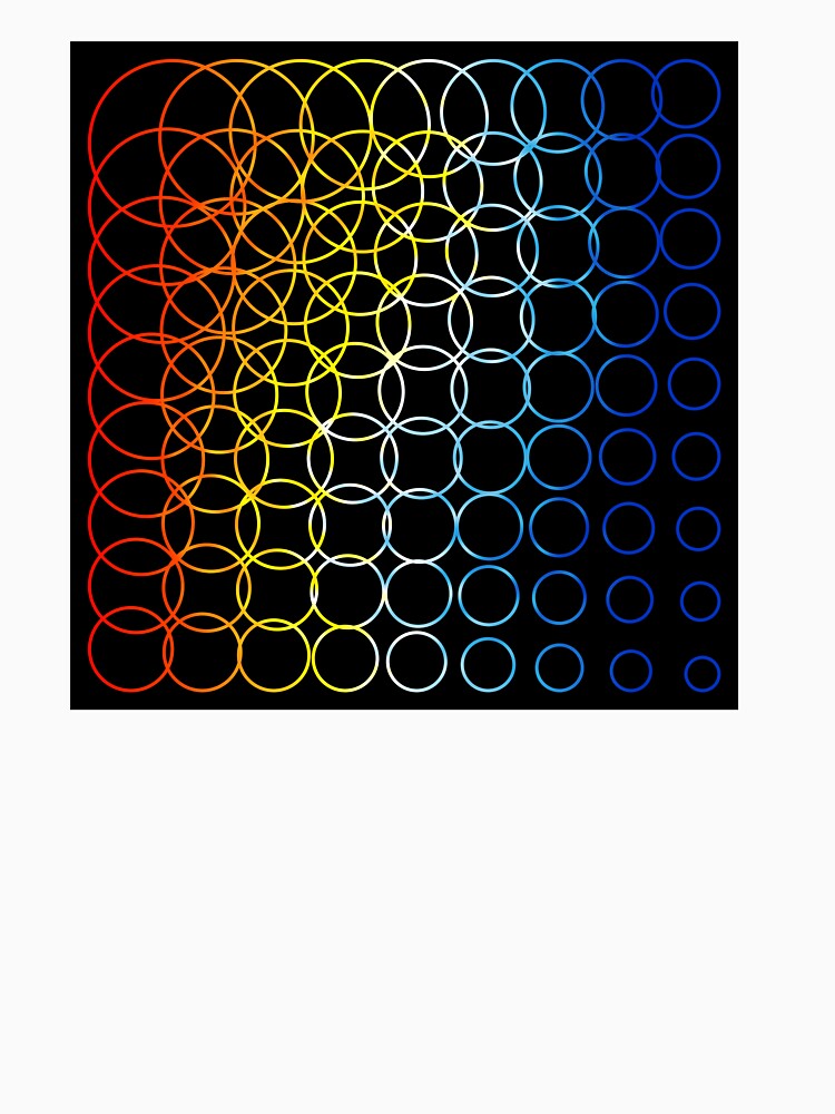 Psychedelic 3D Overlapping Circles, Abstract Geometric Design by K. Scott  Teeters