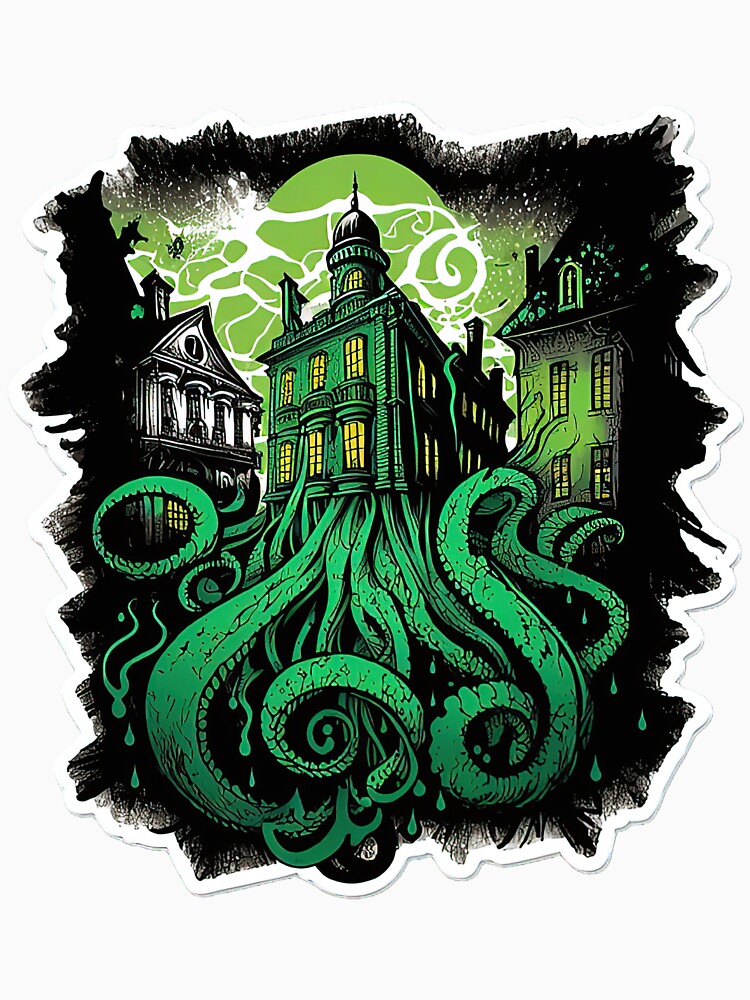 Miskatonic Cthulhu Comic by Organic Creeps Unisex , , , Long Sleeve Tee