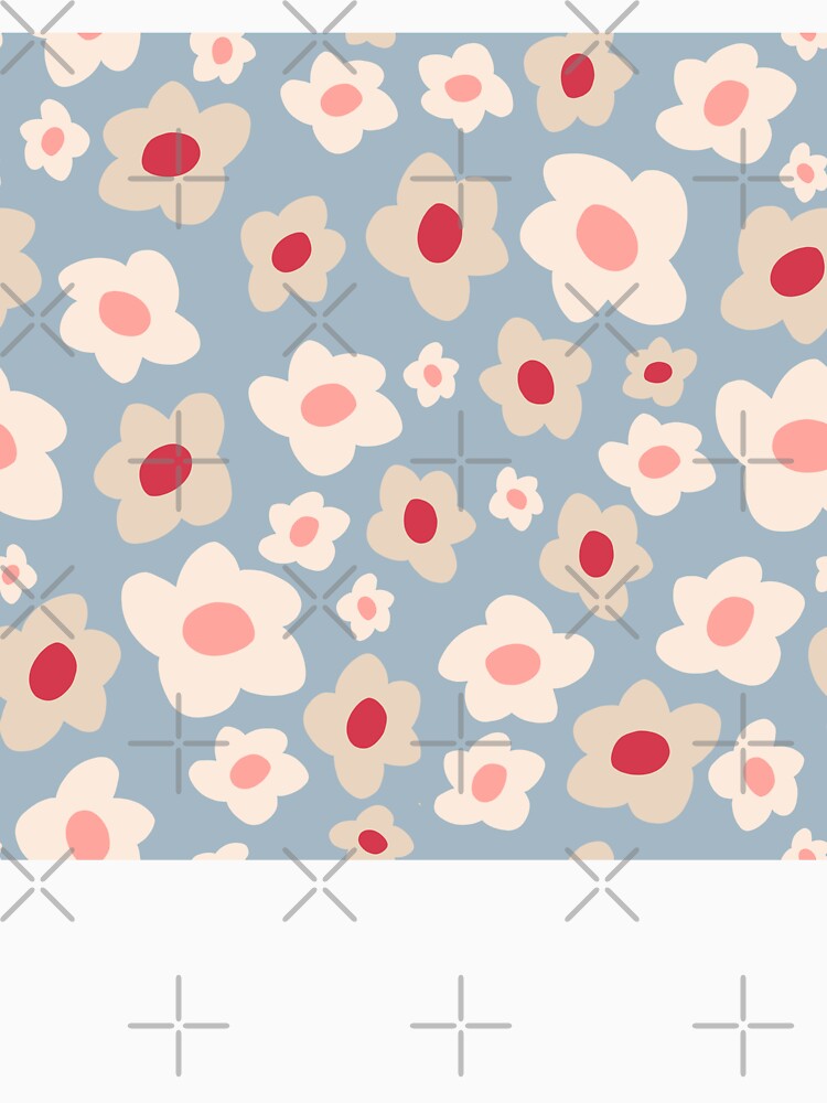 Retro Floral Surface Pattern Blue by scorpiolane