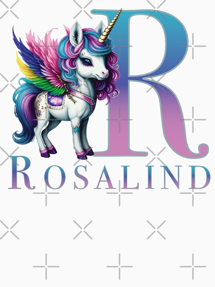 Rosalind name with a cute unicorn by Lubellebubble20 Unisex , , , Long Sleeve Tee