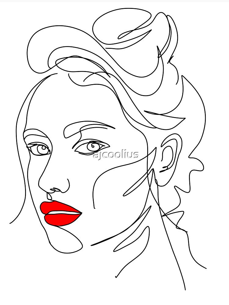 Woman portrait -line art by ajcoolius