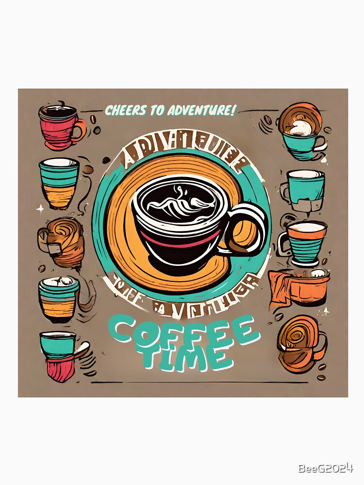 Coffee Time - Cheers to adventure! by BeeG2024 Unisex , , , Long Sleeve Tee