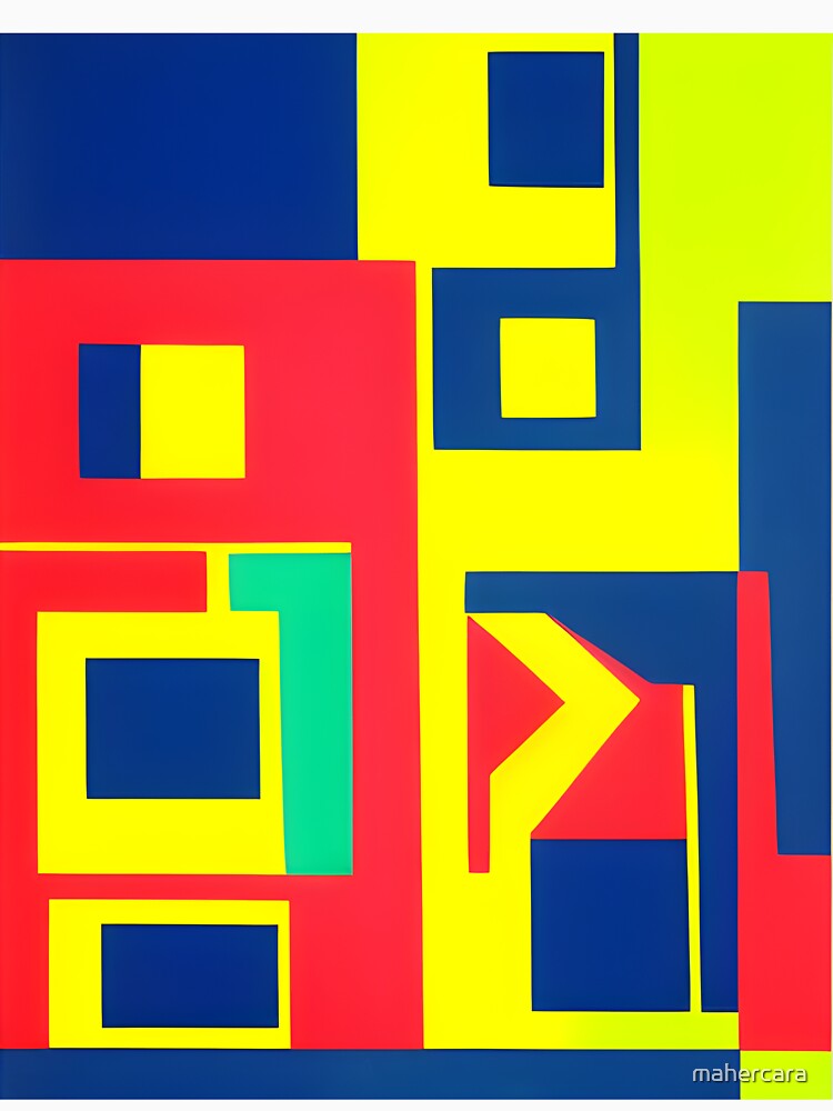 Abstract mid century retro brightly coloured art design. by mahercara