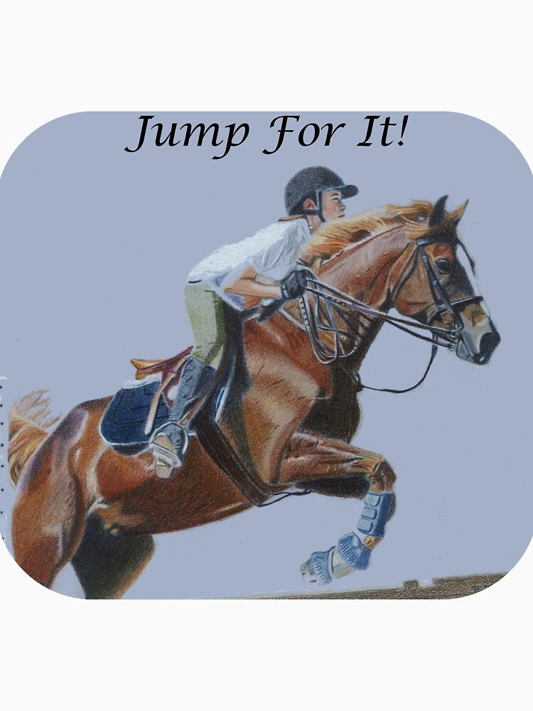 Jump For It! Horse by Patricia Barmatz Unisex , , , Long Sleeve Tee