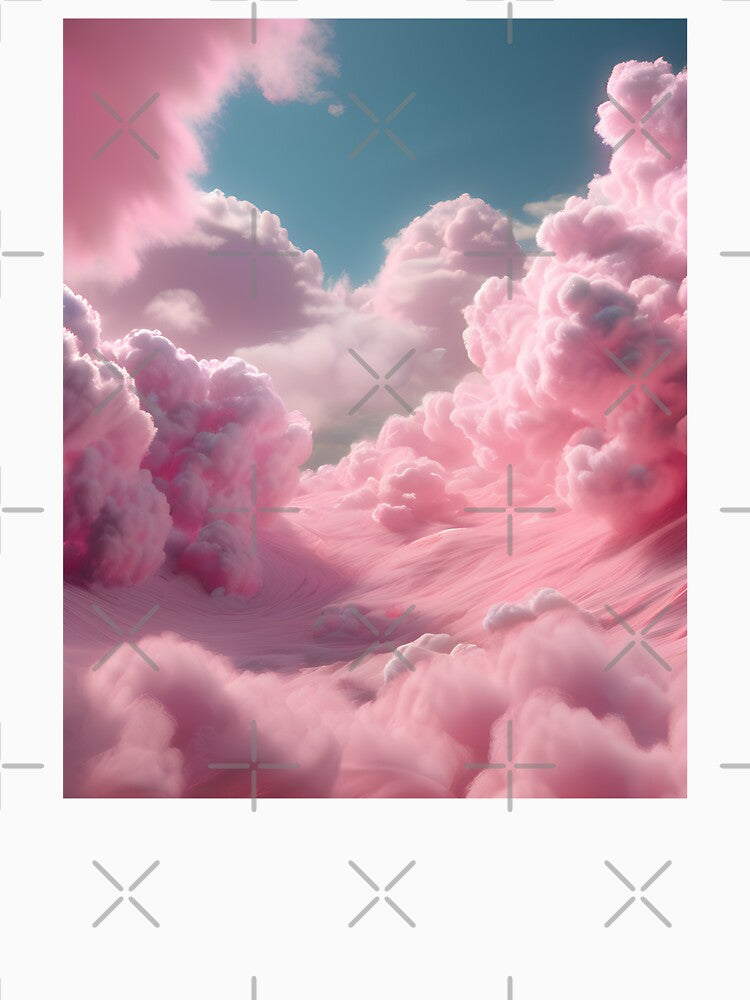 Cotton Candy Fairy Floss Pink Aesthetic Clouds by wtfbba Unisex , , , Long Sleeve Tee
