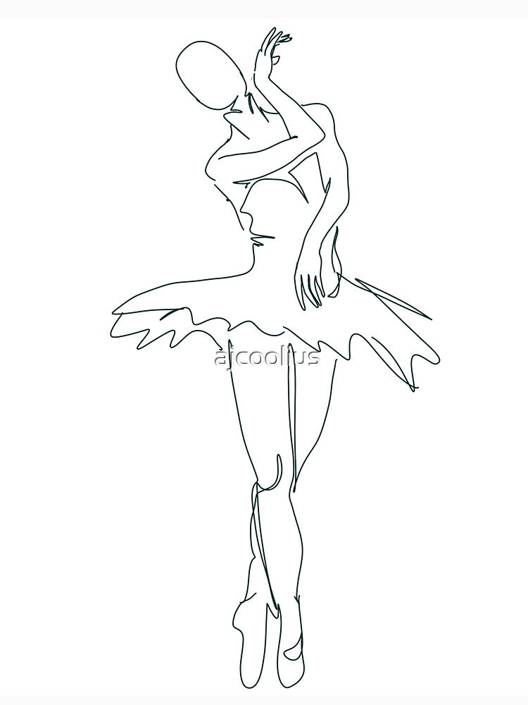Ballerina  -line art by ajcoolius