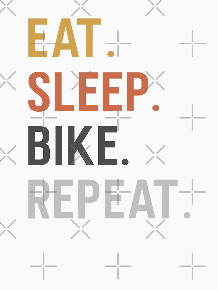 Eat Sleep Bike Repeat by Picasmus Tees Unisex , , , Long Sleeve Tee