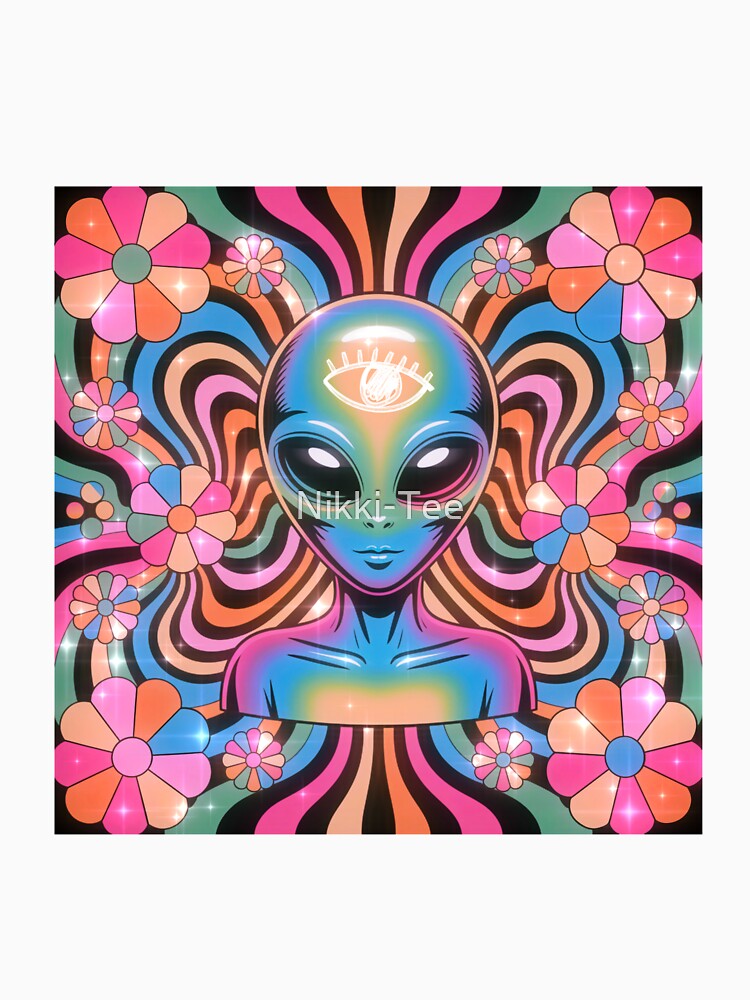 Groovy rainbow alien by Nikki-Tee