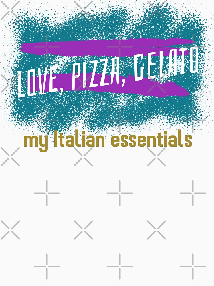 Love, pizza, gelato my Italian essentials Italian Chef by Printhubs123 Unisex , , , Long Sleeve Tee