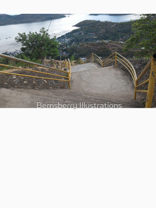 A View from the Top after Hundreds of Steps by Bernsberry Illustrations