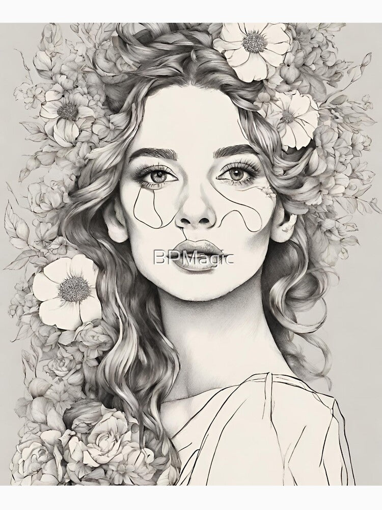 Athena, Lineart Wallart by BPMagic