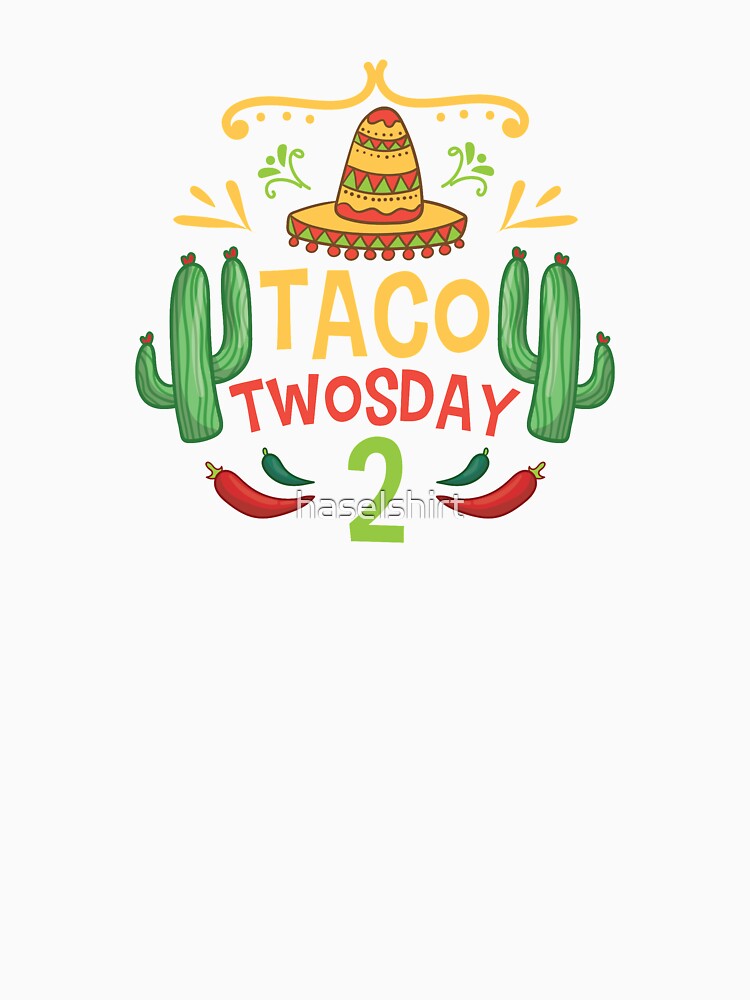 Tacos Cactus Taco Twosday 2 Birthday Gift by haselshirt Unisex , , , Long Sleeve Tee