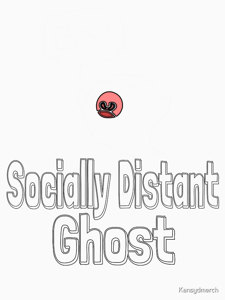 Socially Distant Ghost by KansydMerch Unisex , , , Long Sleeve Tee