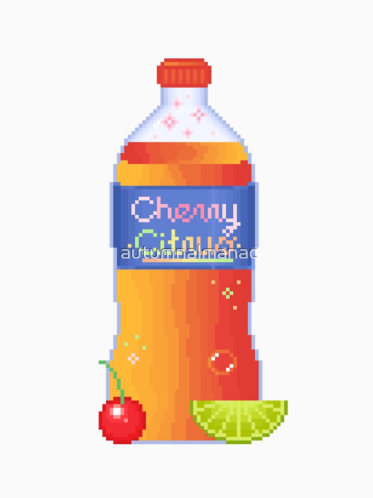pixel cherry citrus drink by autumnalmanac Unisex , , , Long Sleeve Tee