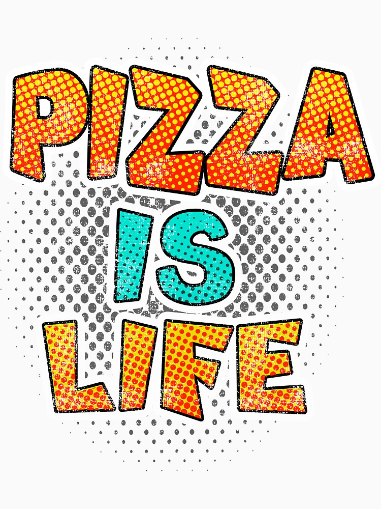 Funny Pizza Shirts Pizza Is Life For Pizza Lovers Pizza Party Clothing by Leopardman25 Unisex , , , Long Sleeve Tee