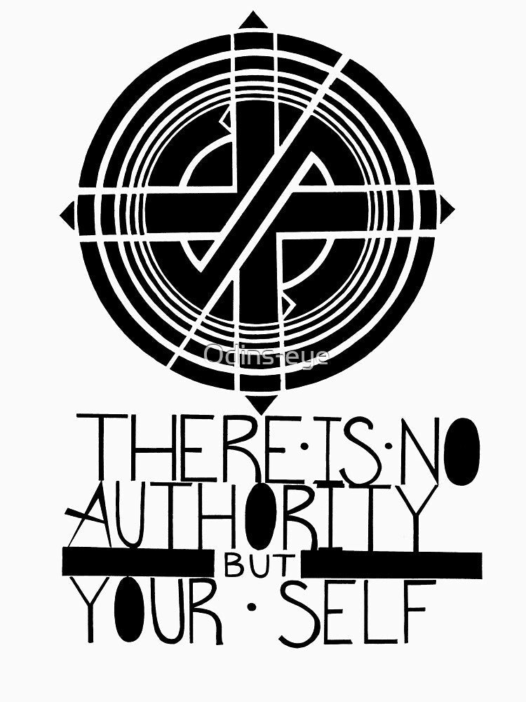 Crass - There is no authority but your self by Odins-eye Unisex , , , Long Sleeve Tee