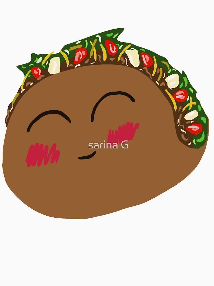 cute taco redbubble sticker by sarina G Unisex , , , Long Sleeve Tee