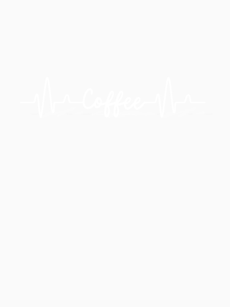 Coffee Heartbeat White by Nirmay Creations Unisex , , , Long Sleeve Tee