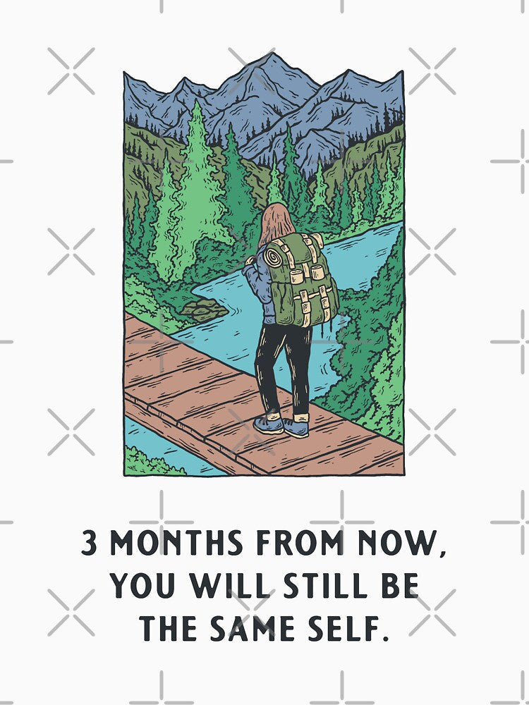 3 months from now you will still be the same self | unmotivated funny negative quote by Magic Mango