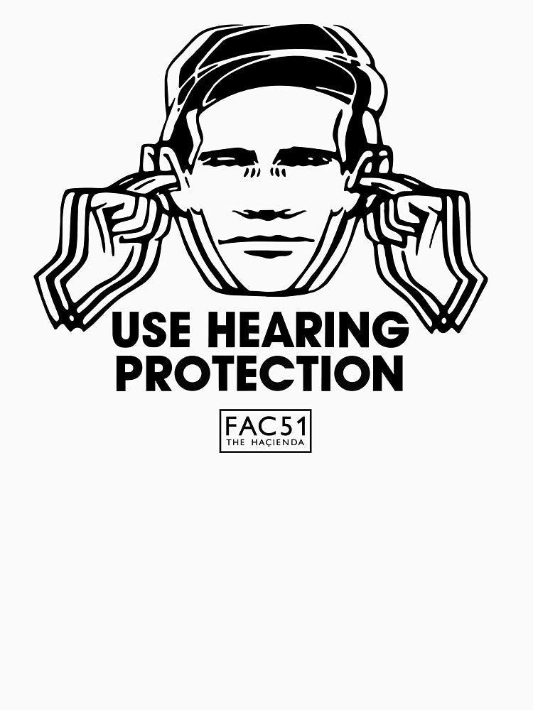 Use Hearing Protection (black) by JoaDa Unisex , , , Long Sleeve Tee