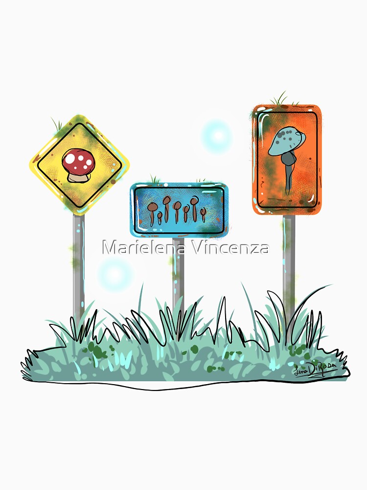 Mushroom Signs- Mushroom Island by Marielena Vincenza