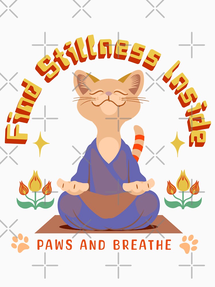 Cute cat in mindfulness and meditation by RadiantRemix