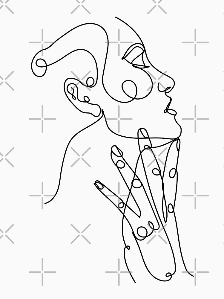 Woman Face - One Line Art by Valeria-Art