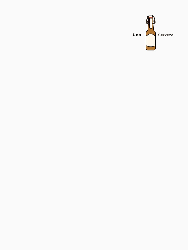 Minimalist beer bottle – “Una Cerveza” illustration by moodoodle.design Unisex , , , Long Sleeve Tee