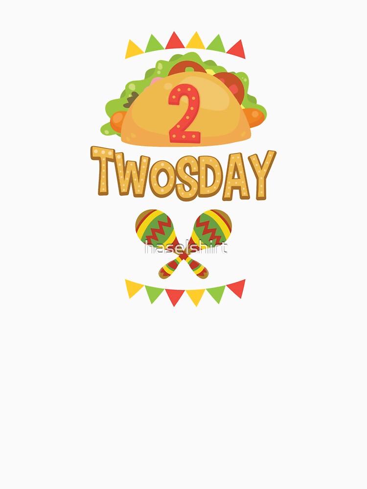 Tacos Maracas 2 Twosday Birthday Gift by haselshirt Unisex , , , Long Sleeve Tee