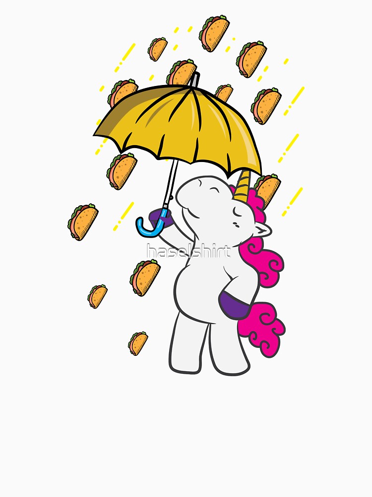Love Tacos Its Raining Tacos Unicorn Gift Idea by haselshirt Unisex , , , Long Sleeve Tee