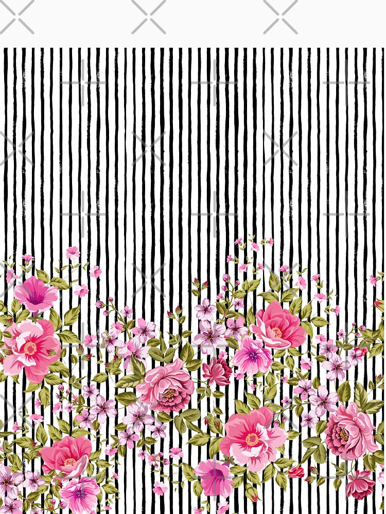 Plaid Flowers by Talip Memis Unisex , , , Long Sleeve Tee
