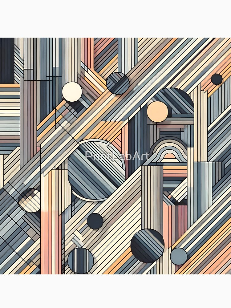 Geometric Abstraction in Earthy Tones by PrintLabArt
