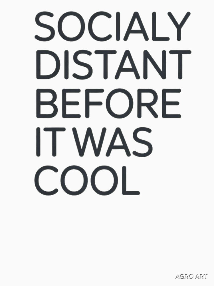 Introvert Design – Socially Distant Before It Was Cool by AGRO ART Unisex , , , Long Sleeve Tee