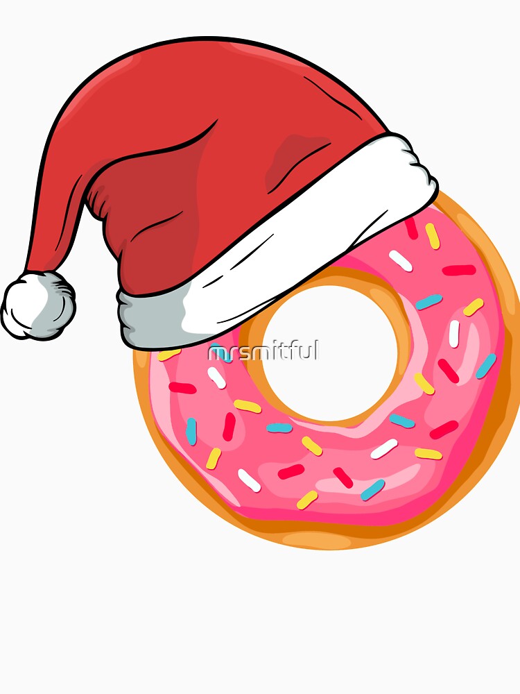 Funny Donuts Santa Claus Christmas Xmas Holiday Tee Gift by mrsmitful Unisex , , , Long Sleeve Tee