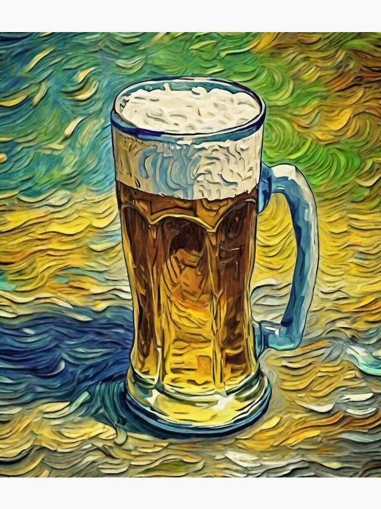 "Refreshing Brew: A Captivating Mug of Beer" by Artisticanvas Unisex , , , Long Sleeve Tee