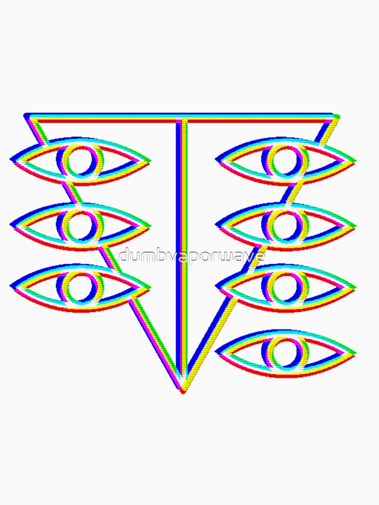 Neon Genesis Evangelion Seele logo glitch effect by dumbvaporwave Unisex , , , Long Sleeve Tee