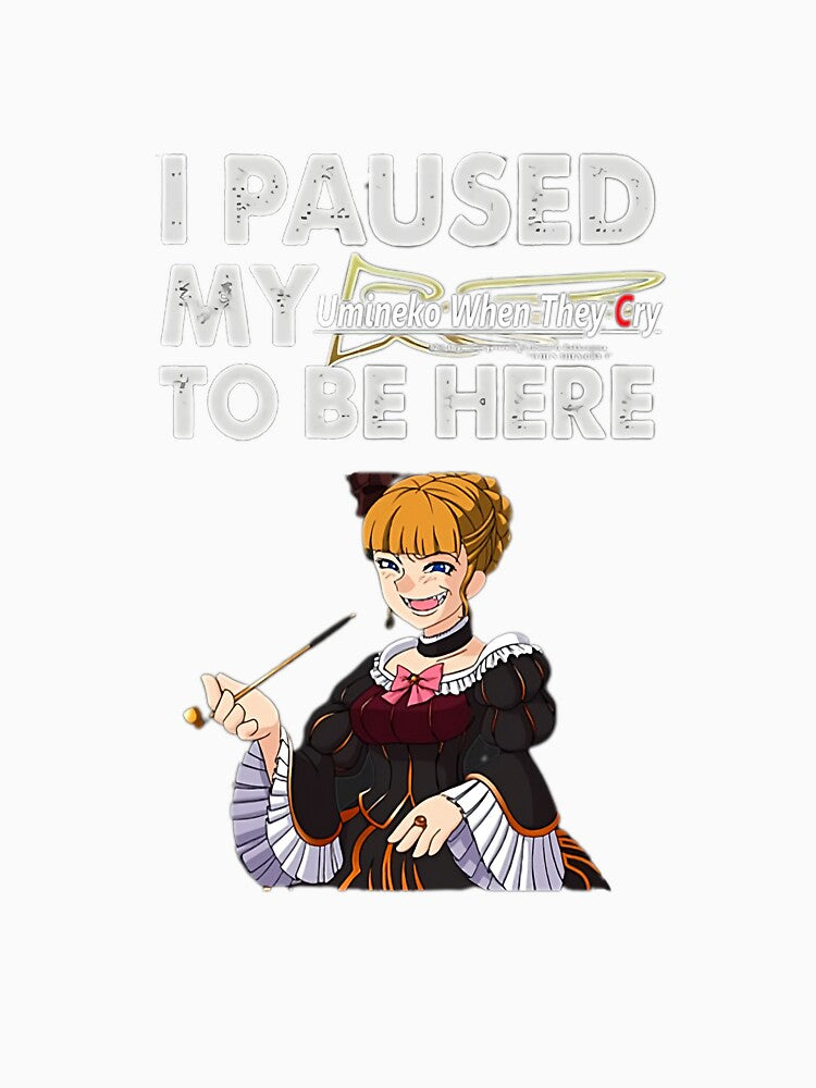 I paused my Umineko When They Cry to be here by Goldenvexa Unisex , , , Long Sleeve Tee