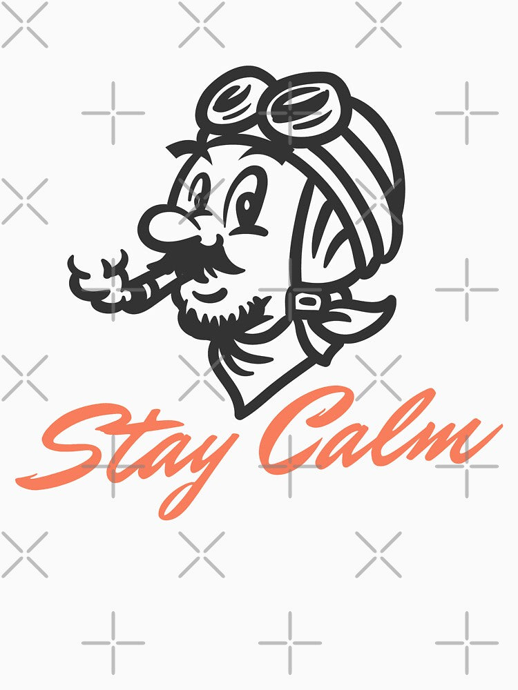 Stay Calm Illustration by TanzzBubble Unisex , , , Long Sleeve Tee