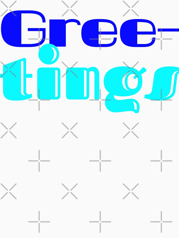 Gree-tings Funny Greek Hello Pun by Faali950 Unisex , , , Long Sleeve Tee
