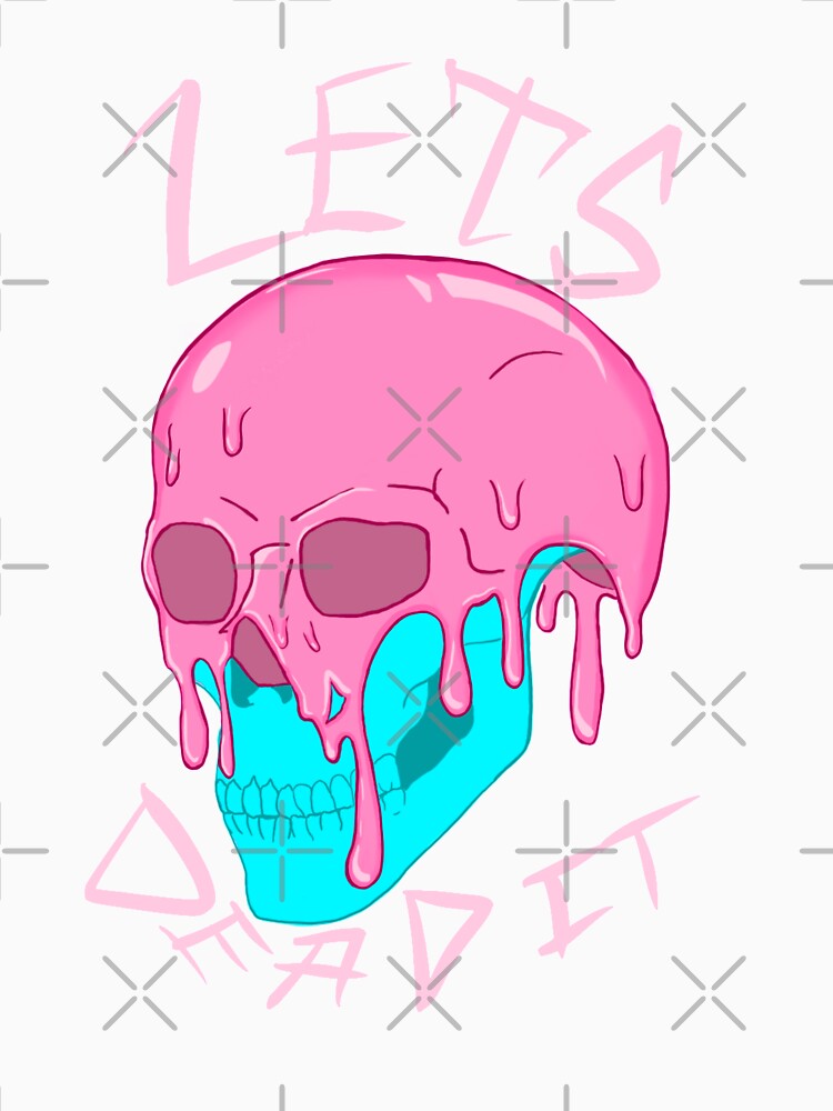 Let’s dead it Cotton candy skull by Nunsketchy Unisex , , , Long Sleeve Tee